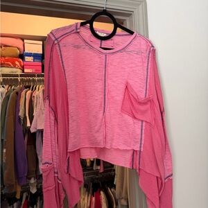 POL Vibrant Pink Long Sleeve Top